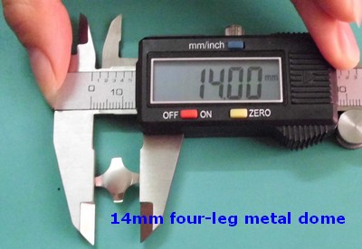 14mm Four-leg Metal Dome